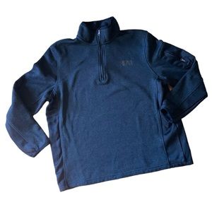 NWOT NRA sweater sz lg dk grey poly sode panels & arm pocket